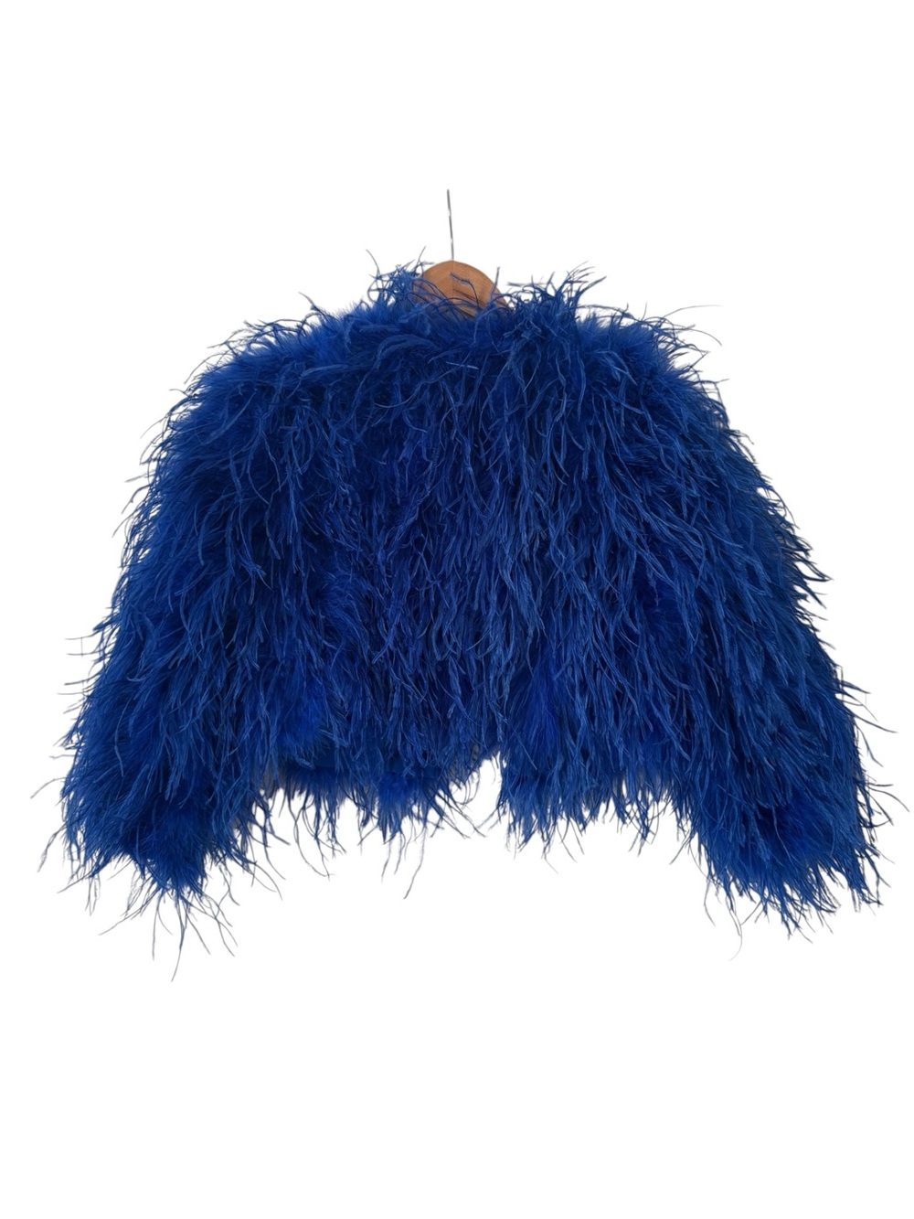 Alice + Olivia Kidman Feather Trim Jacket Luxury Statement Coat XS - Picture 3 of 5